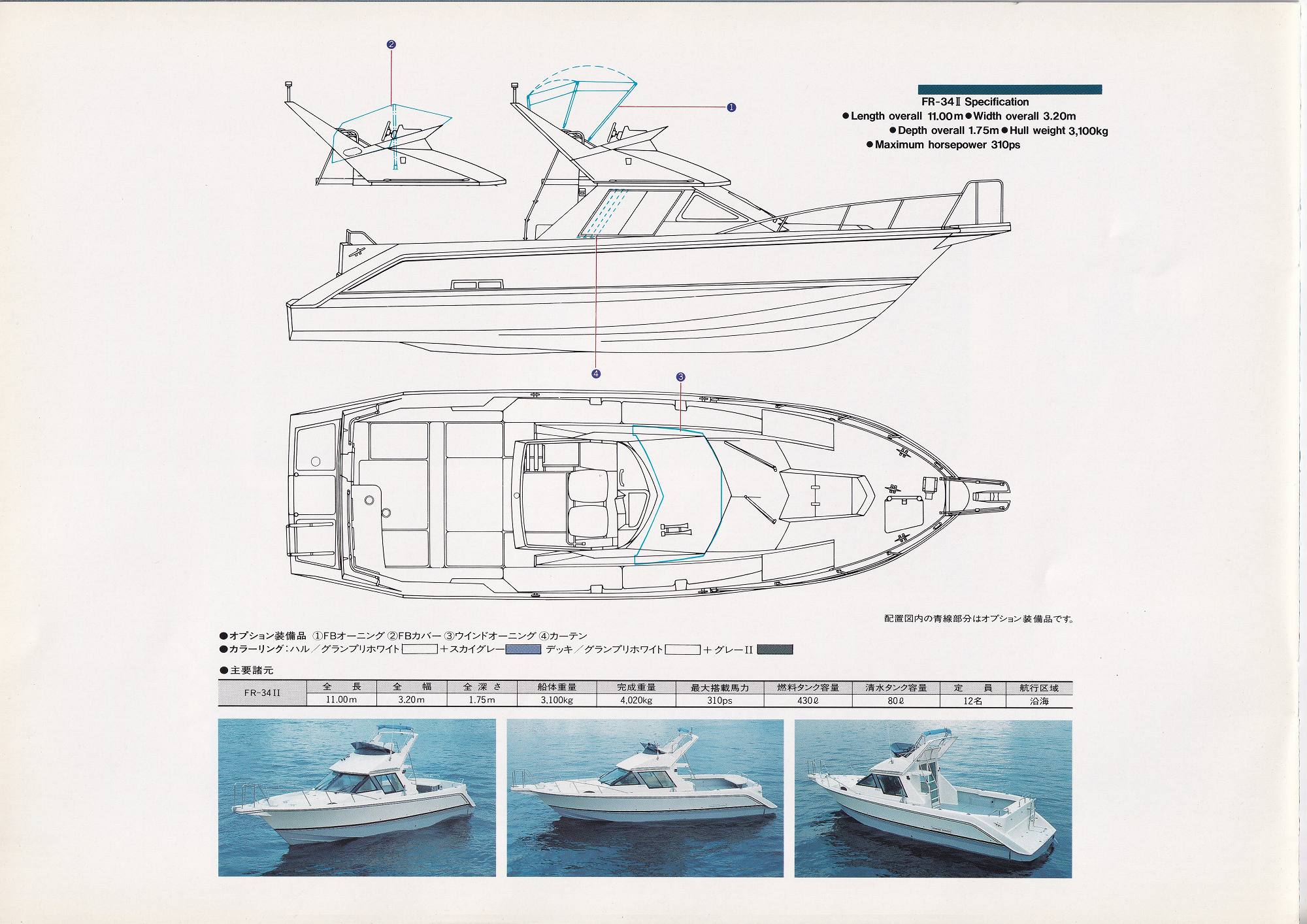 過去カタログ ヤマハ Boat 1991 FR-34-2｜WEB博物館ボートミュージアム