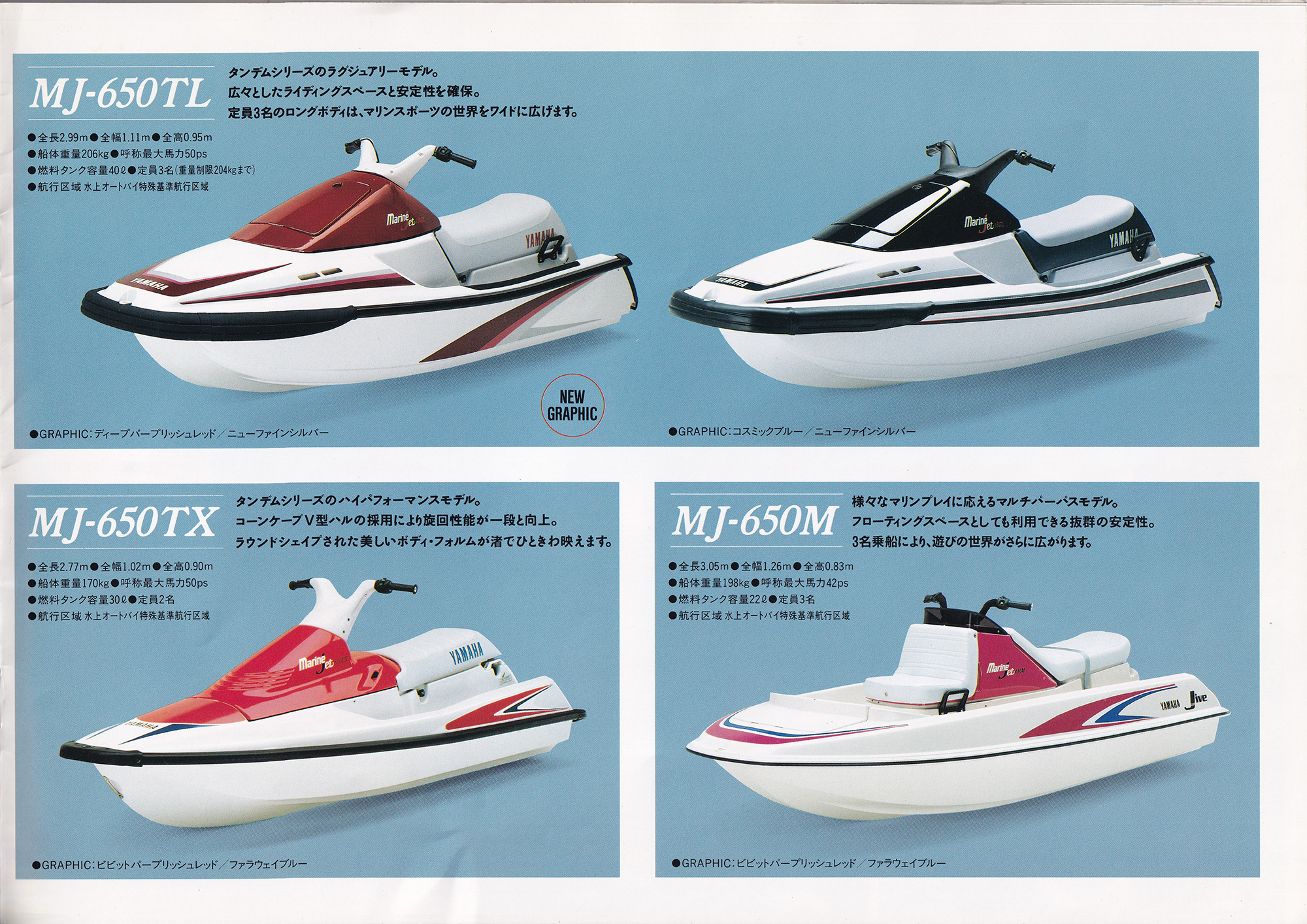 過去カタログ ヤマハ PWC 1991 MARINE JET｜WEB博物館ボートミュージアム