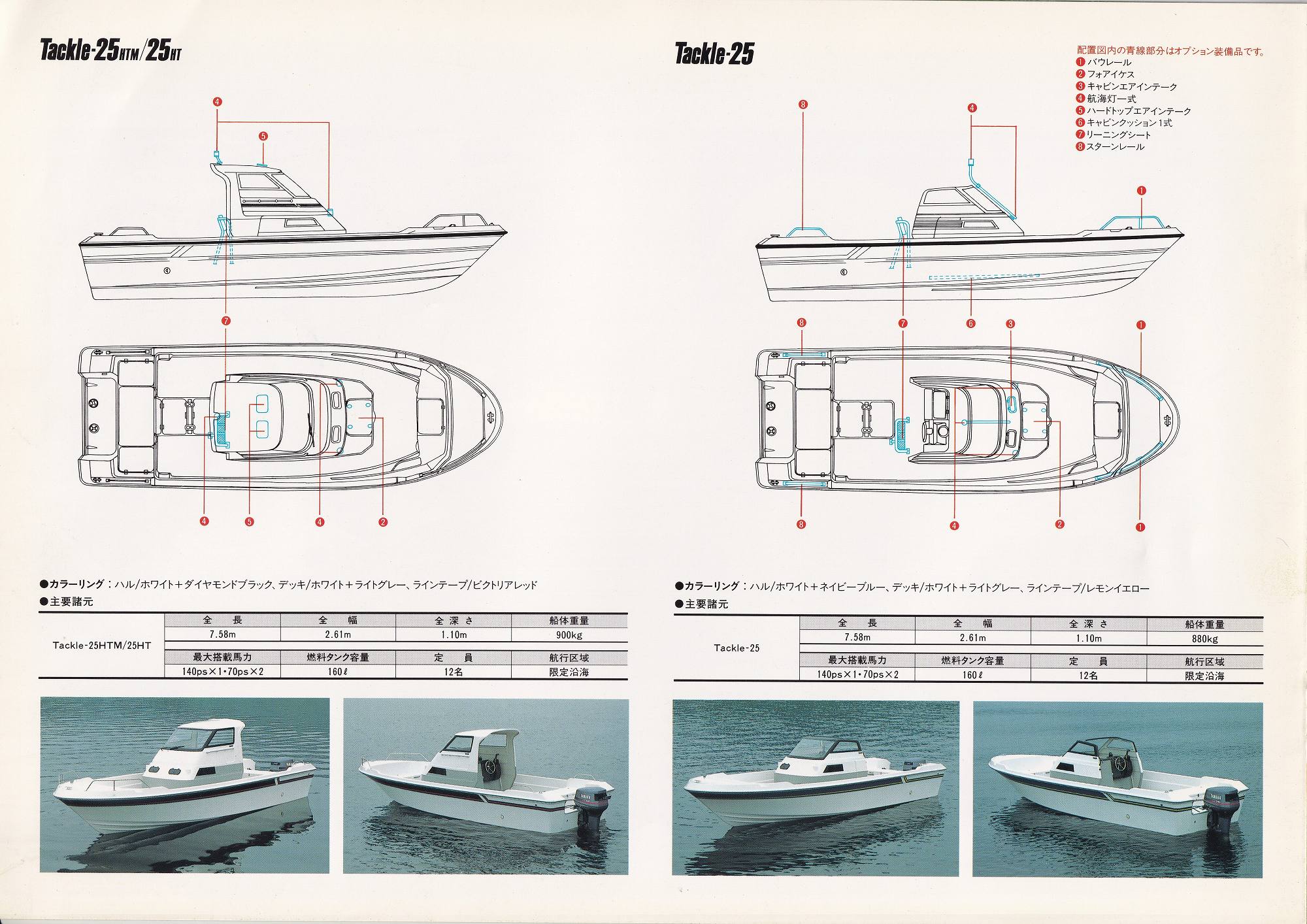 過去カタログ ヤマハ Boat 1992 Tackle-25HTM-25HT-25｜WEB