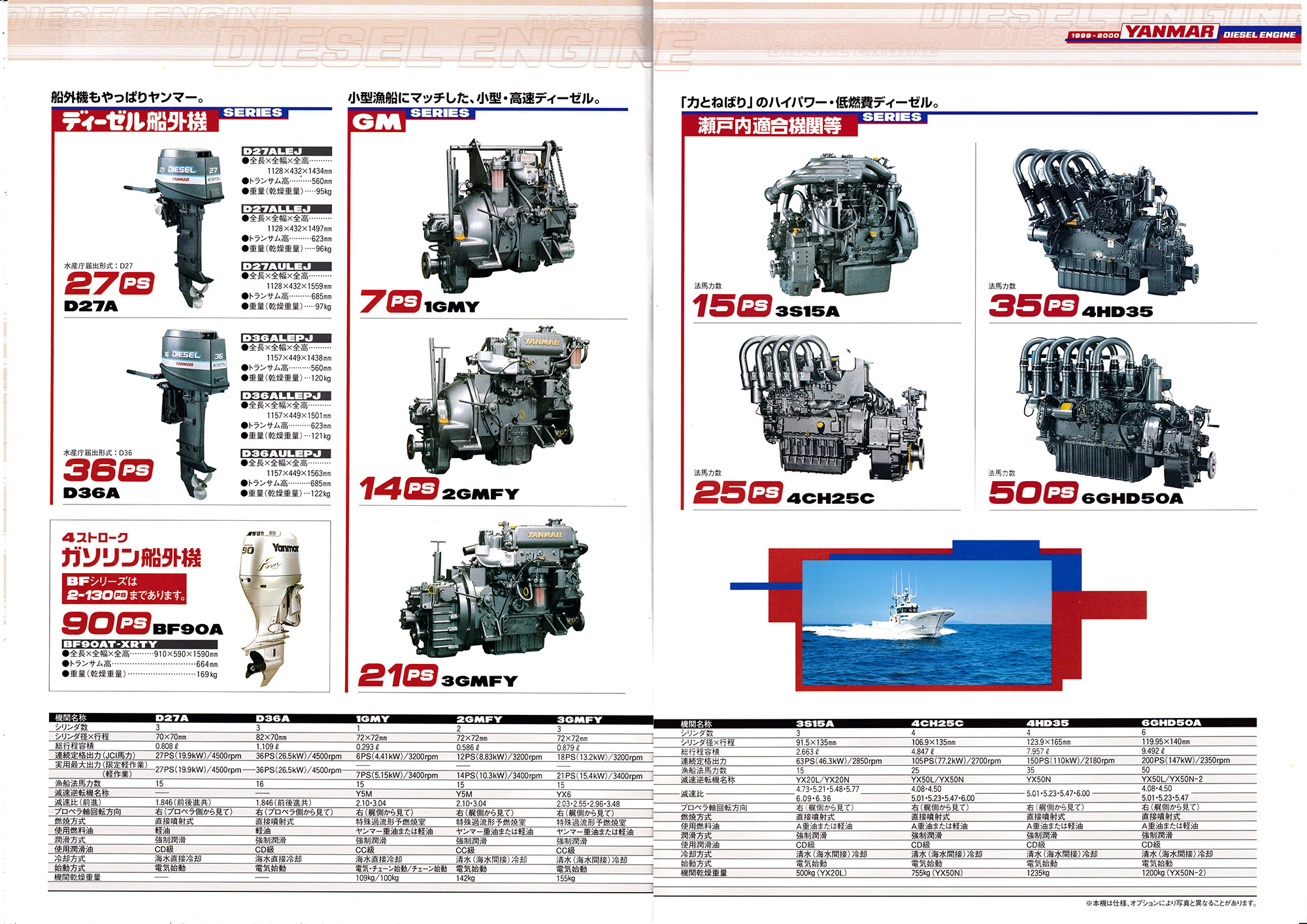 過去カタログ ヤンマー Engine 1999 ディーゼルエンジン総合カタログ