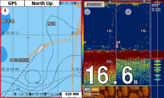 メバルを追う vol.3　GPS魚探イメージ
