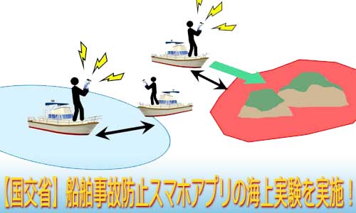 【国交省】船舶事故防止スマホアプリの海上実験を実施　実用化に期待！